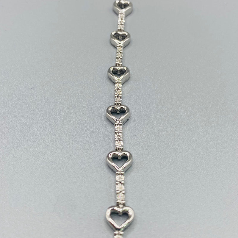 925 Sterling Silver with Diamond 0.10CTW 7 inches