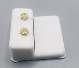 Genuine 10 KT Gold Diamond Earrings 0.25 CTW