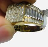 Real 10KT Gold & 0.94CTW Diamond Men Ring