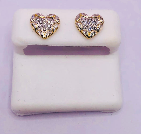 Genuine 10KT Gold & 0.25 CTW Diamond earrings