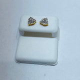 Real 10KT Gold & 0.15CTW Diamond Earrings