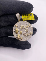 Real 10KT Gold with 1.21 CTW Diamond “MAKE IT RAIN” Charm