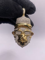 Real 10KT Gold with 0.89 CTW Diamond “Monkey” Charm