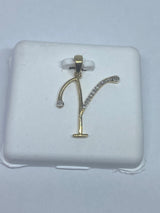 Genuine 10kt Gold & 0.73CTW Diamond Letter Charm