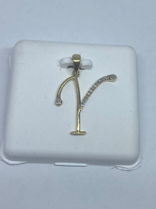 Genuine 10kt Gold & 0.73CTW Diamond Letter Charm