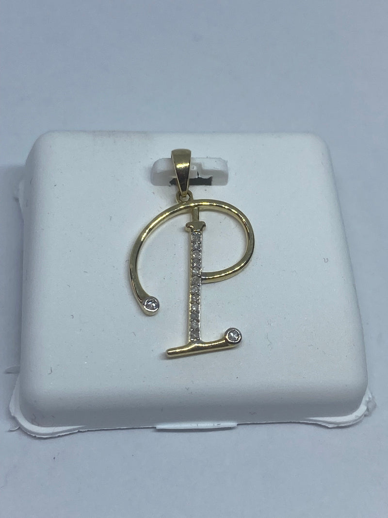 Genuine 10kt Gold & 0.73CTW Diamond Letter Charm