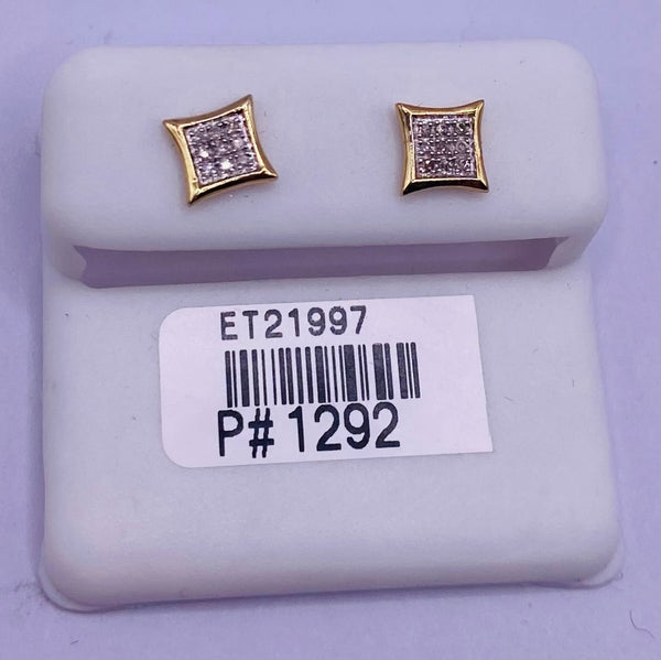 Genuine 10KT Gold 0.8 CTW  Diamond Earrings