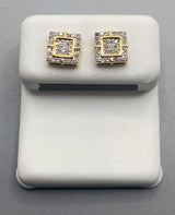 Genuine 10KT Gold & 0.15 CTW Diamond Earrings