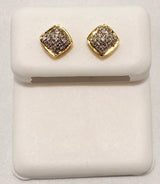 Genuine 10KT Gold 0.11 CTW Diamond Earrings