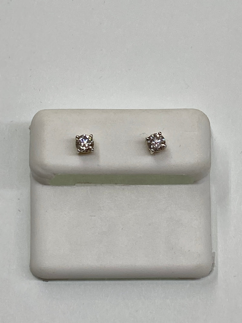 Real 10kt Gold & 0.49 CTW Diamond Earrings