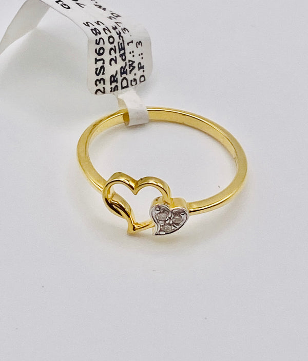 Real 10KT Gold & 0.04CTW Diamond Ladies Ring💍