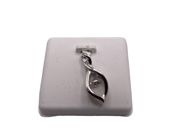 0.03 CTW 925 Sterling Silver Diamond Charm