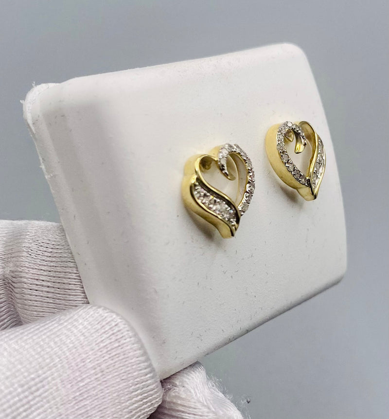 Genuine 10KT Gold Diamond Earrings 0.5 CTW