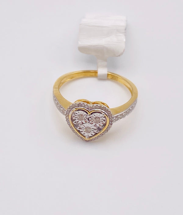 Real 10KT Gold & 0.32CTW Diamond Ladies Ring