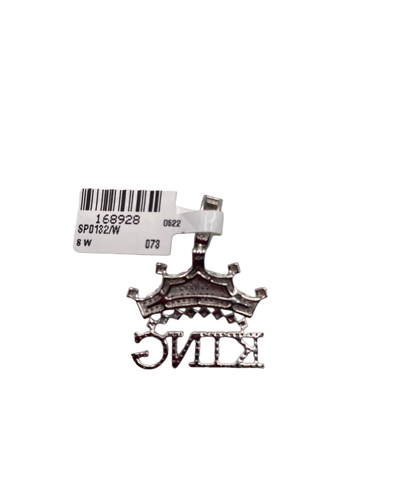 7/8 CTW 925 Sterling Silver Diamond Charm