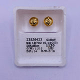 Genuine 10KT Gold 0.18 CTW Round Diamond Earrings