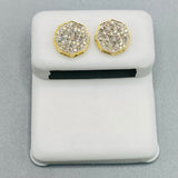 Genuine 10KT Gold 0.08 CTW Diamond Earrings