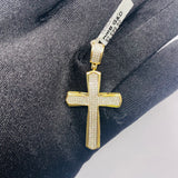 Real 10KT Gold with 0.33 CTW Diamond “Cross” Charm