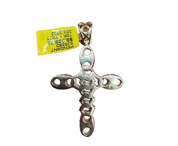 Elegant 10kt Gold & 1.12CTW Diamond Cross Charm