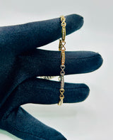 Real 10KT Yellow Gold & 0.50CTW Diamond Bracelet