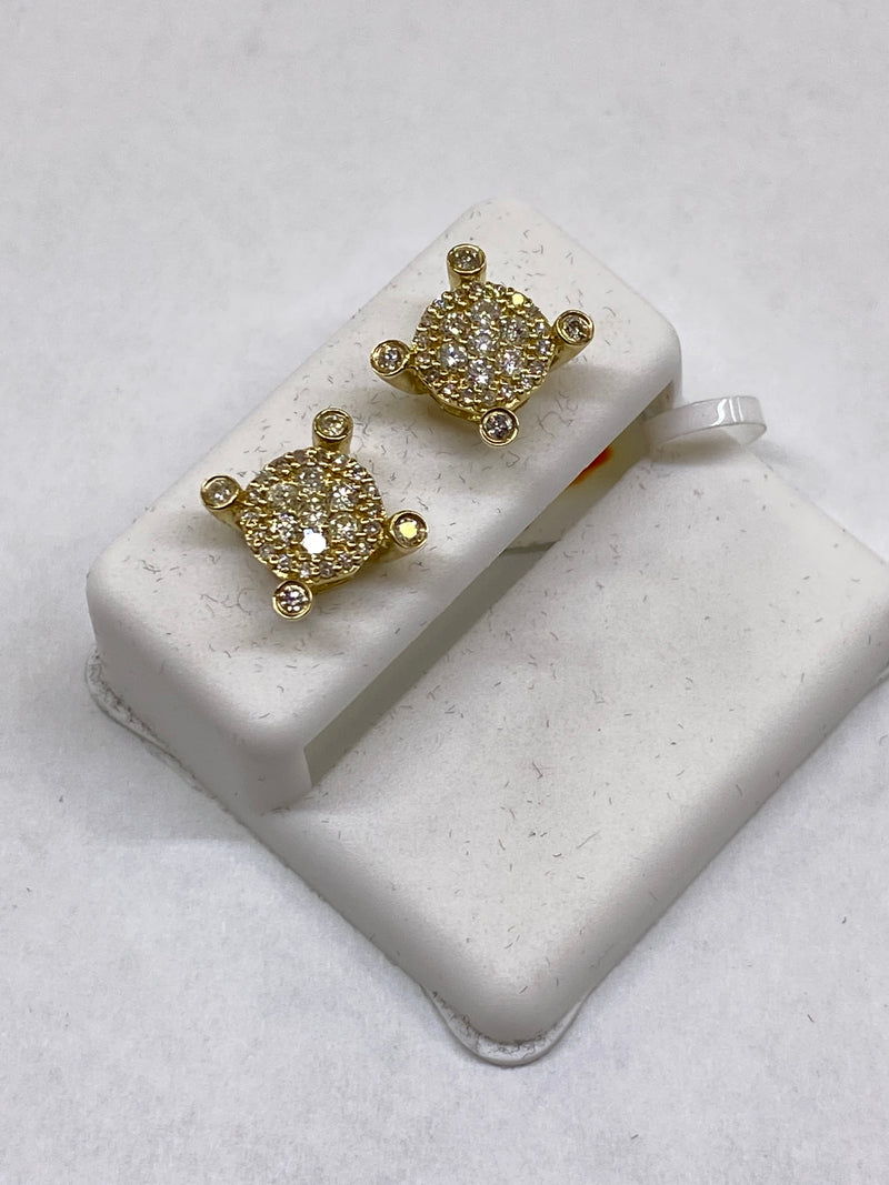 Elegant 10kt Gold & 0.51 CTW Diamond Screw-back Earrings