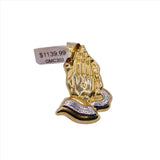 Real 10KT Gold Praying Hands Charm 7.6 grams