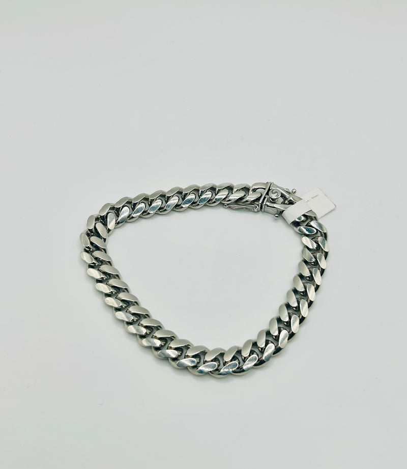 Real 925 Sterling Silver Cuban Bracelet