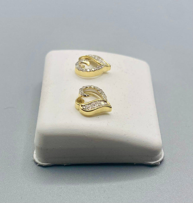 Genuine 10KT Gold Diamond Earrings 0.5 CTW