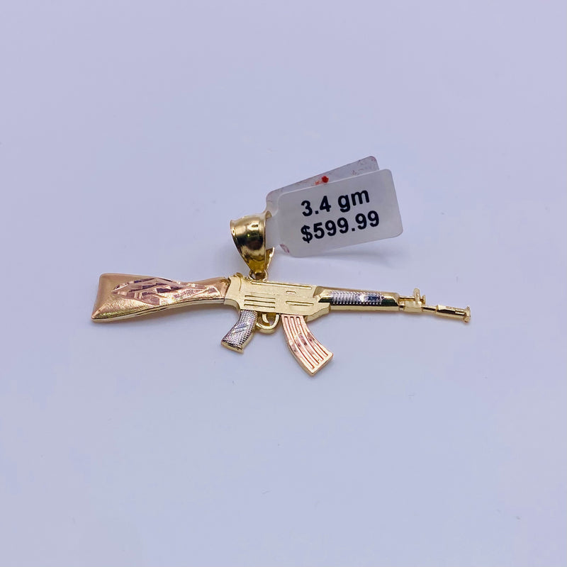 Real 10KT Gold Gun Charm