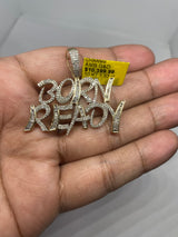 Real 10KT Gold and 1.33CTW Diamond Mens ‘Born Ready’ charm