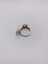 Real 10KT Gold & 0.10CTW Diamond Heart Ladies Ring