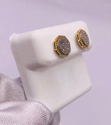 Genuine 10KT Gold & 0.20 CTW Diamond Earrings