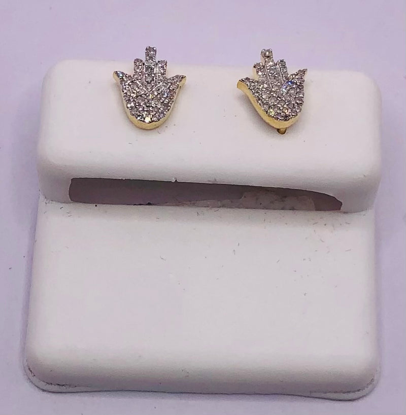 Genuine 10KT Gold & 0.30 CTW Diamond Earrings