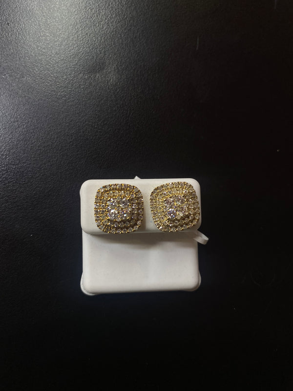 Elegant 10 kt Gold & 1.5CTW Diamond Earrings