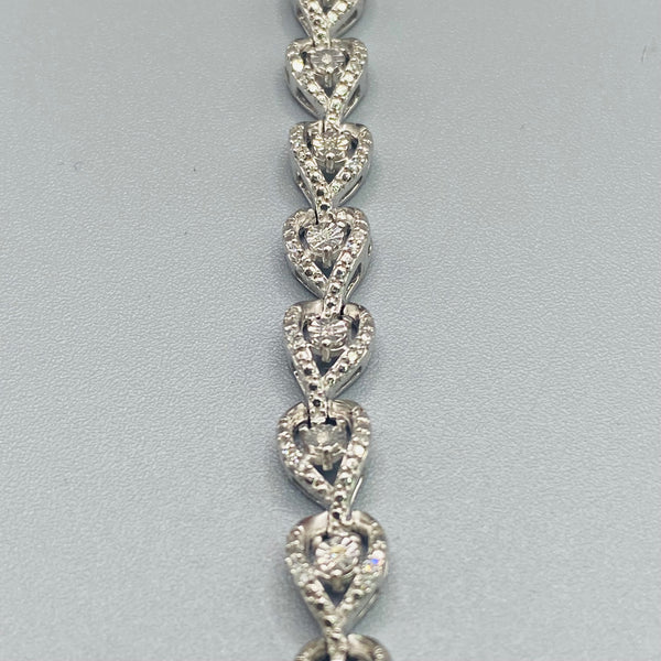 925 Sterling Silver with Diamond 0.25CTW 7 inches