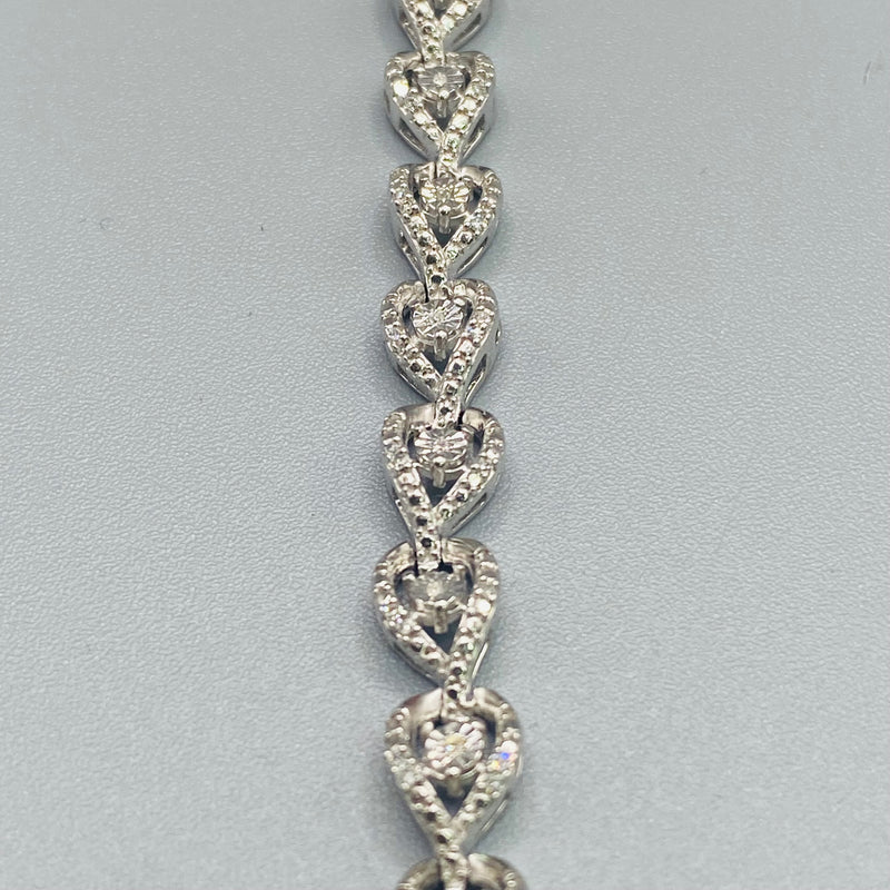 925 Sterling Silver with Diamond 0.25CTW 7 inches