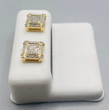 Genuine 10 KT Gold Diamond Earrings 0.25 CTW