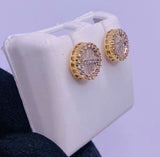 Genuine 10KT Gold 0.75 CTW Diamond Earrings