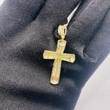 Real 10KT Gold with 0.33 CTW Diamond “Cross” Charm