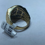 Real 10KT Gold & 0.6CTW Diamond JESUS Men Ring