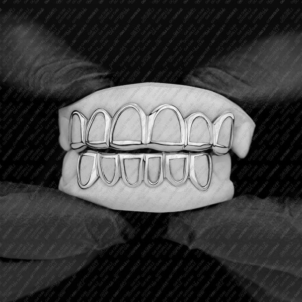 925 Sterling Silver Open Face Grillz - Custom Made