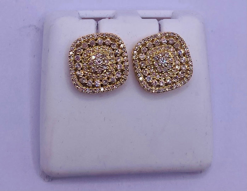 Genuine 10KT Gold 0.69 CTW Diamond Earrings