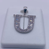 925 Sterling Silver Letter “U” Charm