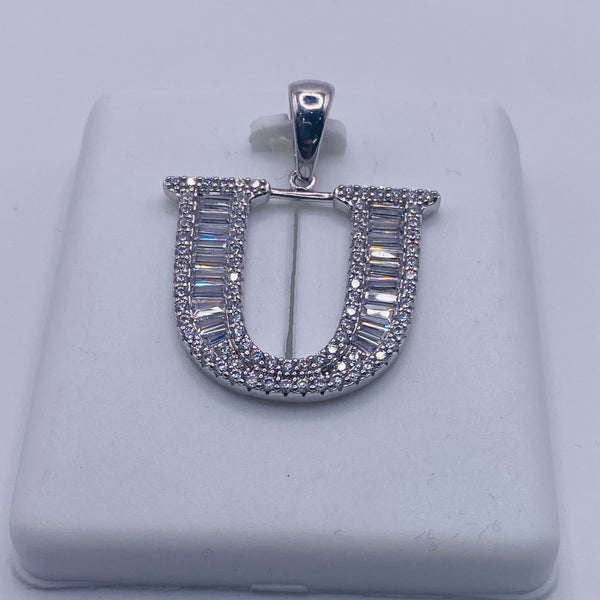 925 Sterling Silver Letter “U” Charm