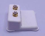 Genuine 10KT Gold 0.15 CTW Diamond Earrings