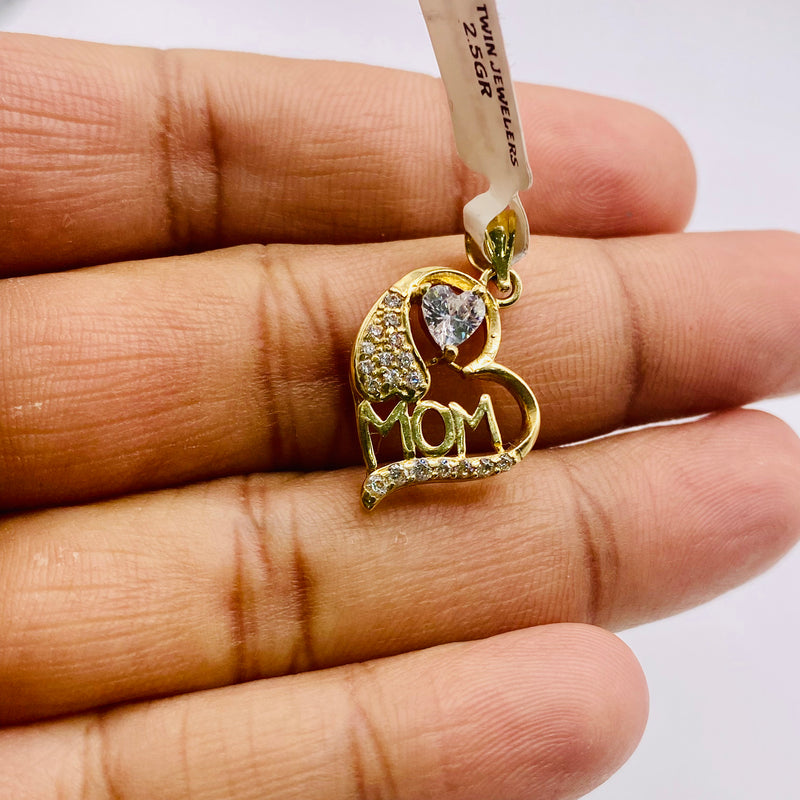 Real 10KT Gold Mom Charm