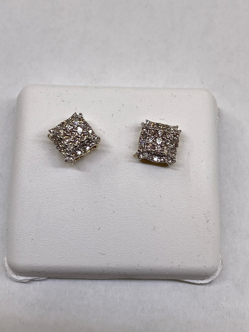 Genuine 10kt Gold & 0.3 CTW Diamond Earrings