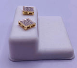 Genuine 10KT Gold 0.18 CTW Diamond Earrings