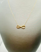 Real 10KT Gold Chain & ‘Infinite’ Charm with Cubic Zirconia Stones