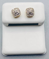 Genuine 10KT Gold & 0.15 CTW Diamond Earrings